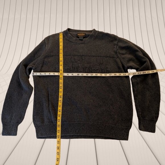 Woolrich Vintage Knit Pullover Sweater Moose Winter Christmas Ramie Cotton - Picture 2 of 5